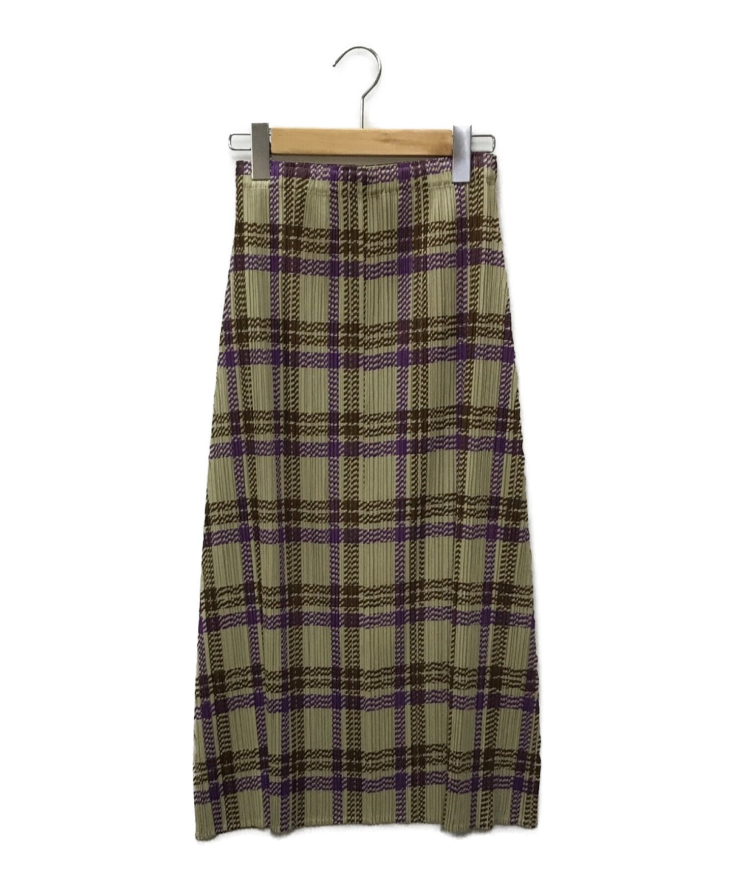[Pre-owned] PLEATS PLEASE checked pleated skirt PP63-JG873