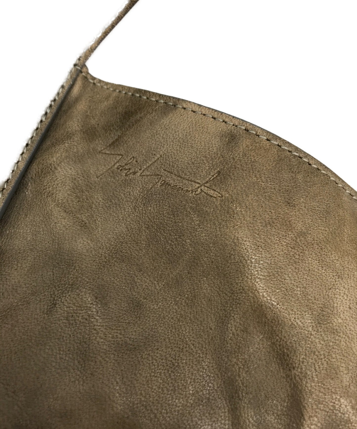 [Pre-owned] discord Yohji Yamamoto Profile(S) Leather handbag DH-I10-704