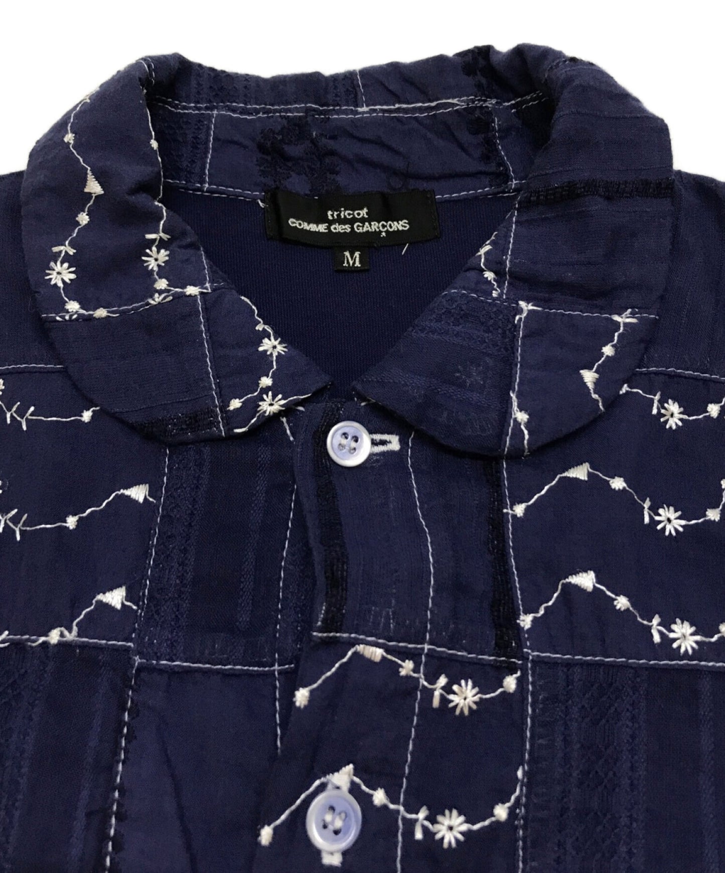 [Pre-owned] tricot COMME des GARCONS Product-dyed embroidered shirt TG-T033