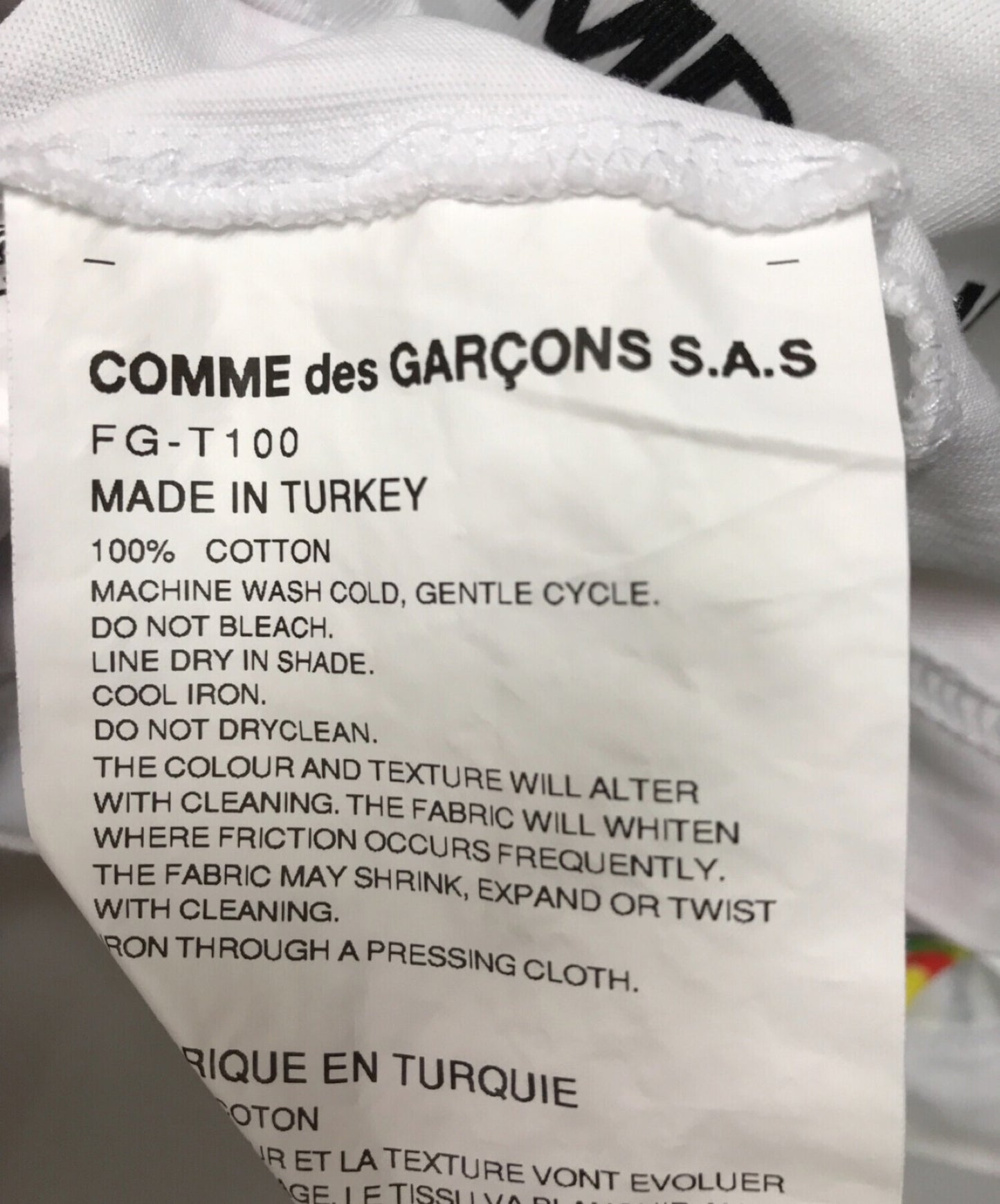 Comme des Garcons襯衫Romain Eugene T卹 /切割 /縫製 /短袖T卹 / S / S切割和縫製 /印刷切割和縫製EG-T100