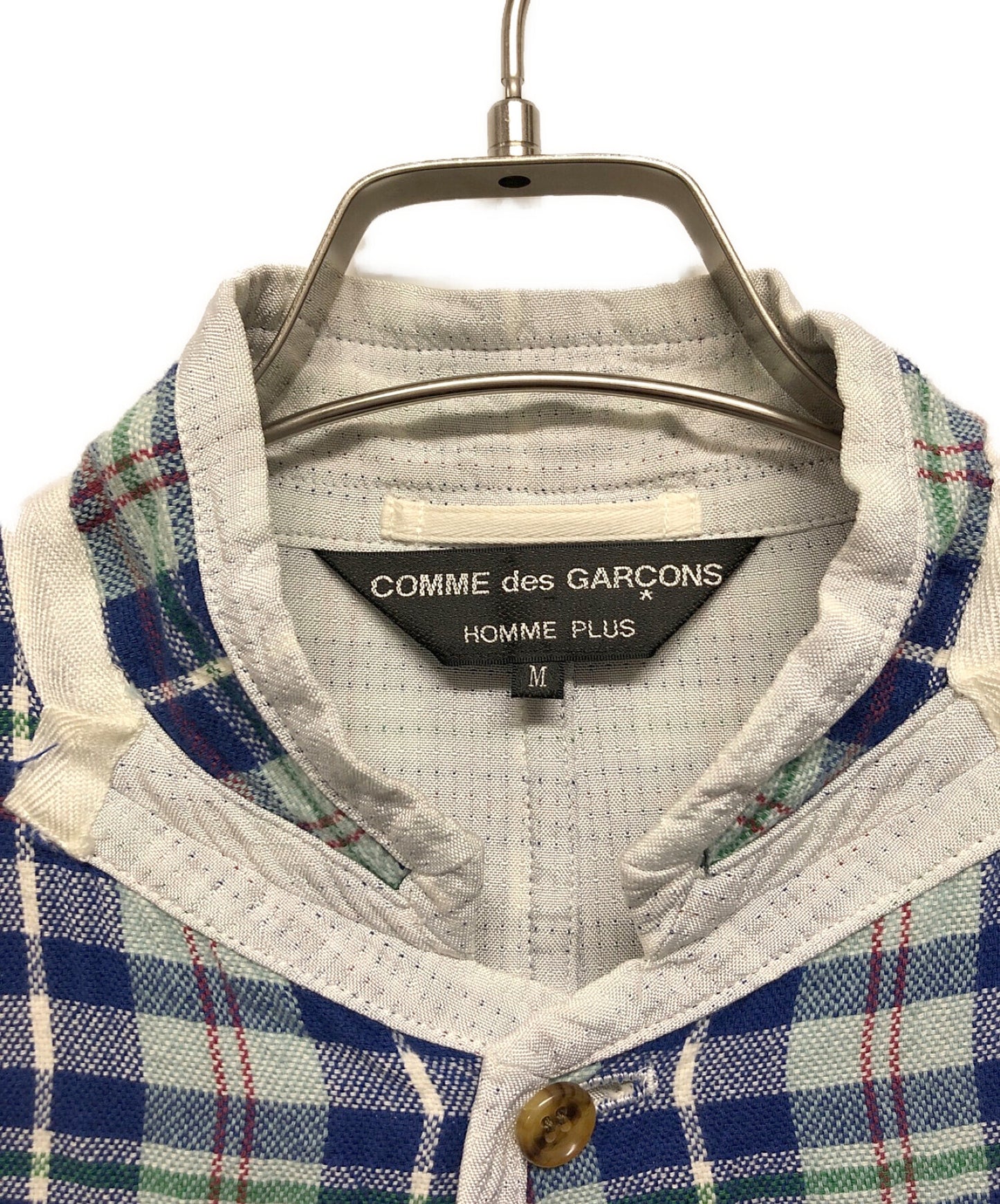 Comme des Garcons Homme加上疯狂的检查衬衫PJ10117M
