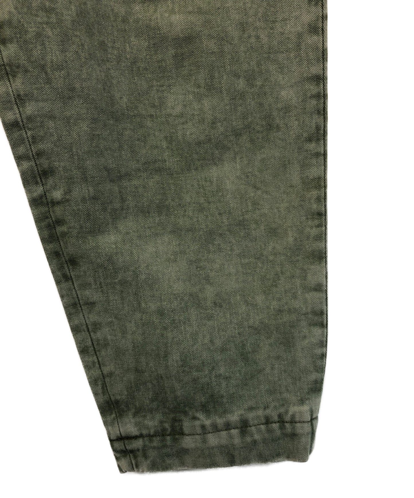 [Pre-owned] BLACK COMME des GARCONS Post-dyed Bleached Olive Easy Denim 1F-P010