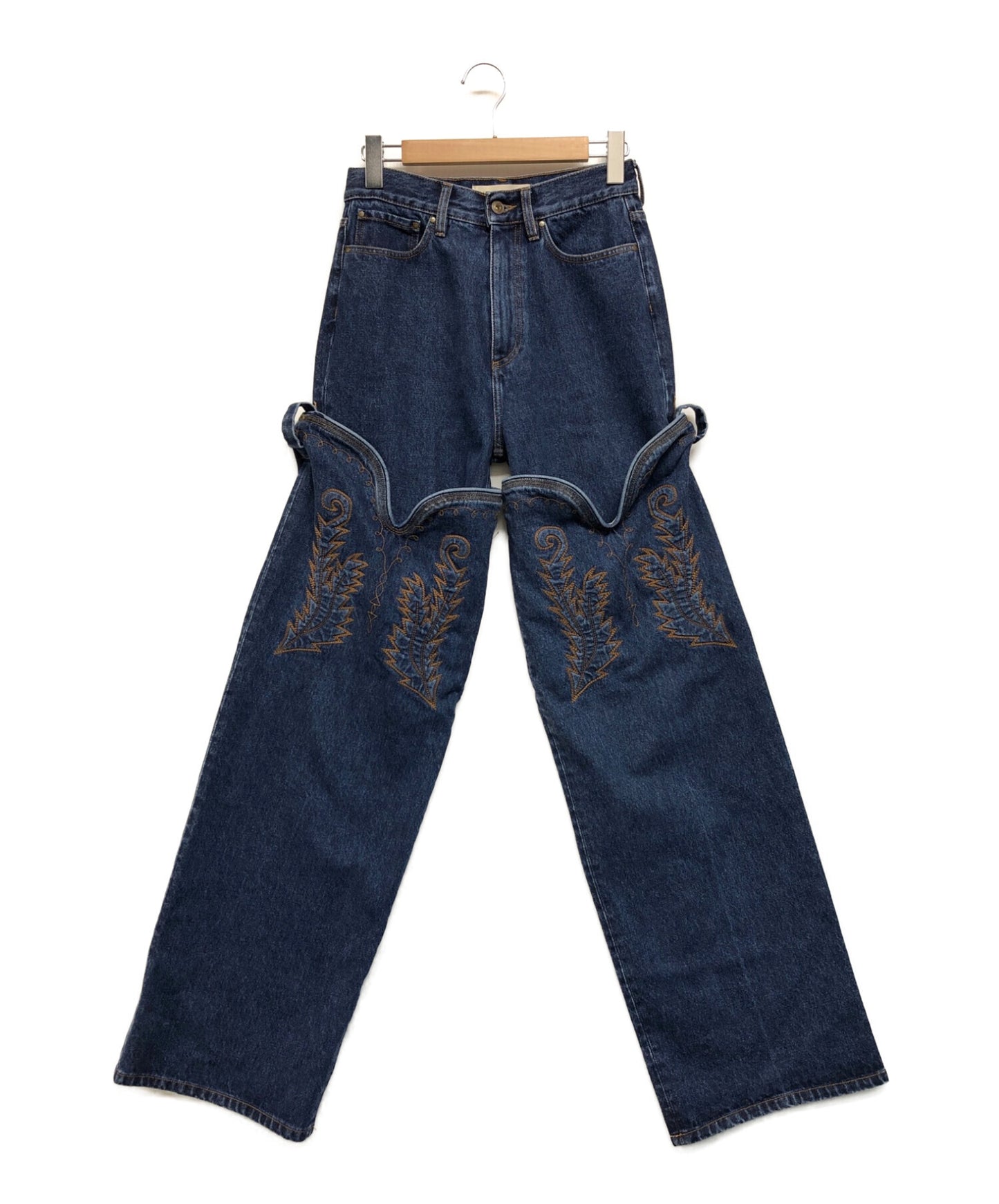 Y. PROJECT Logo Detail Cowboy Cuffs Jeans/Denim Pants/Jeans/Chaps 