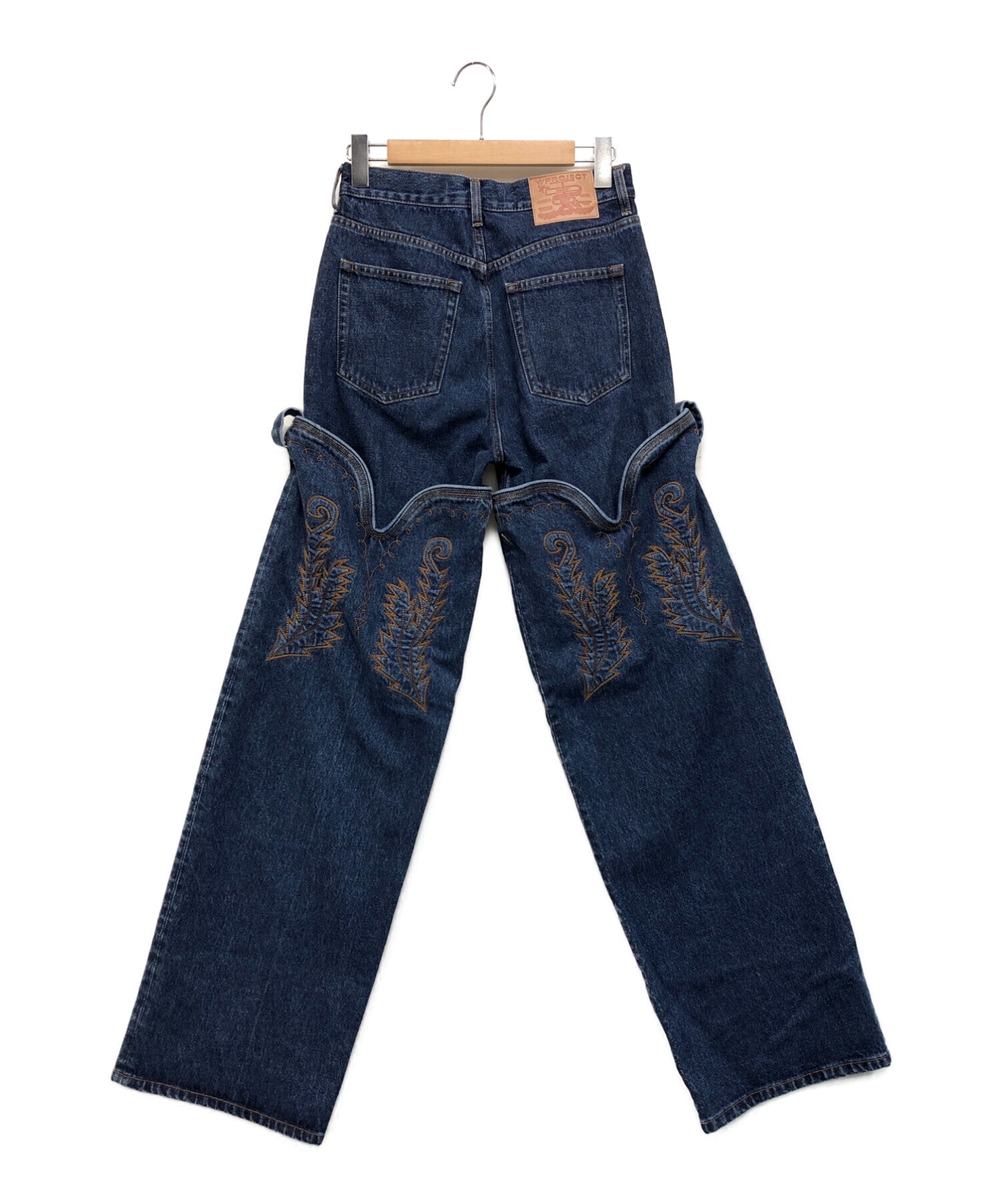 [Pre-owned] Y. PROJECT Logo Detail Cowboy Cuffs Jeans/Denim  Pants/Jeans/Chaps/Knee Pads/Western