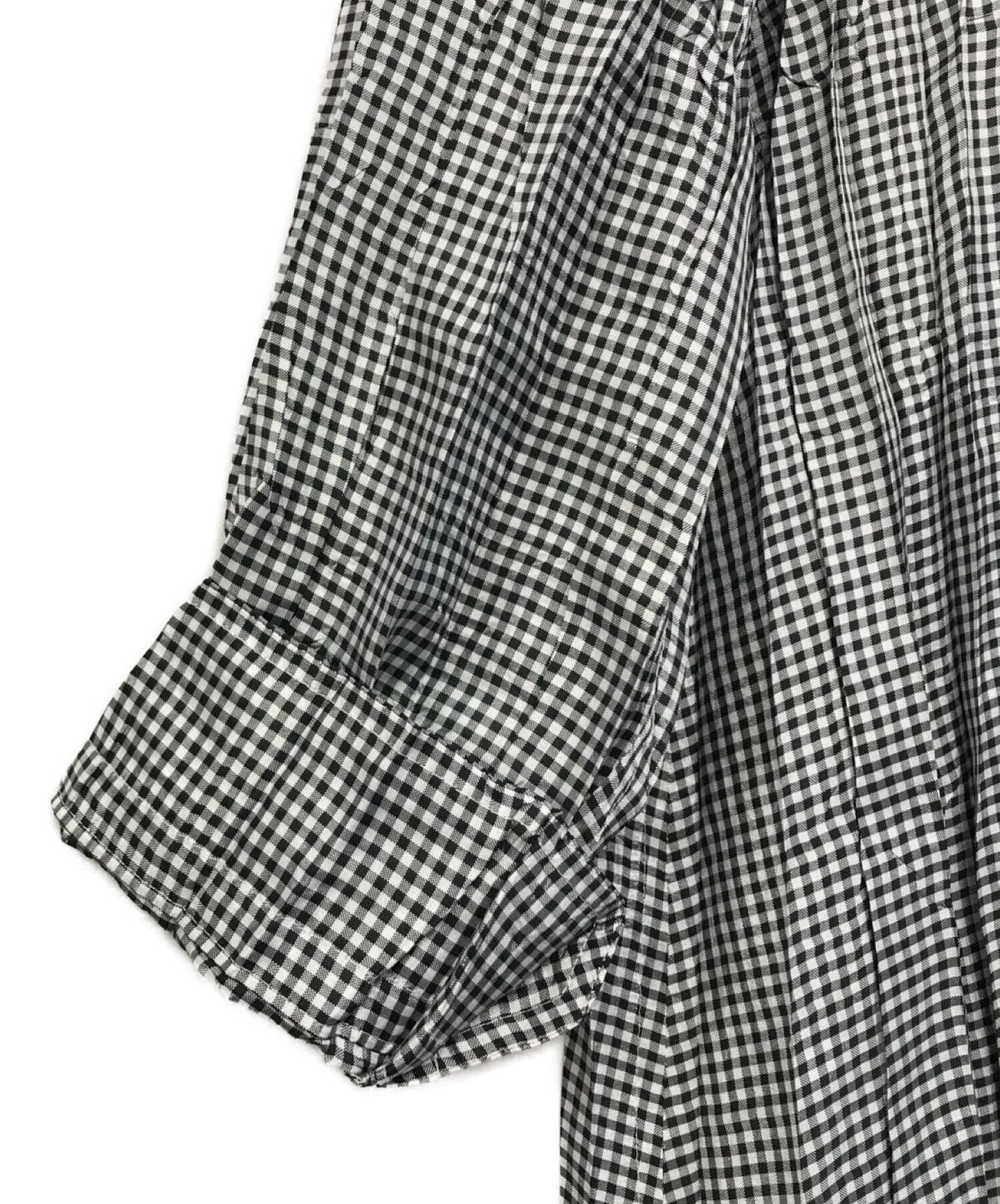 [Pre-owned] PLEATS PLEASE gingham check tunic shirt PP03-PJ863