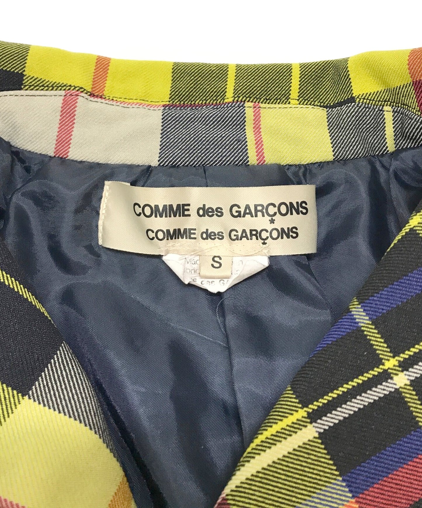 [Pre-owned] COMME des GARCONS COMME des GARCONS Tartan plaid polyester jacket RT-J027