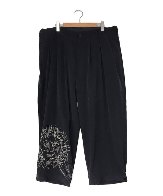 Yohji Yamamoto Pour Homme 20ss Sun Embroidery Tuck กางเกง HN-P43-503