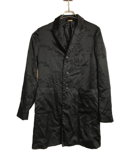 Black Comme des Garcons Strong will all-over 패턴 긴 재킷 1d-J021