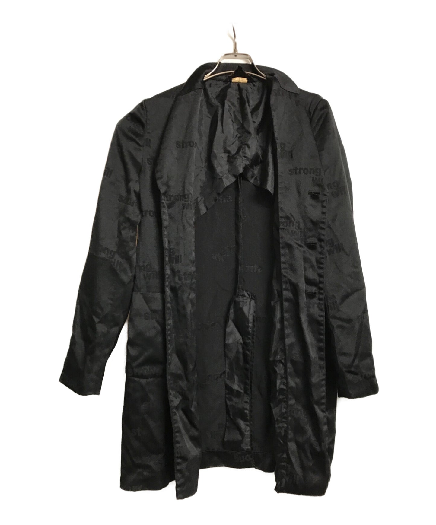 Black Comme des Garcons Strong will all-over 패턴 긴 재킷 1d-J021