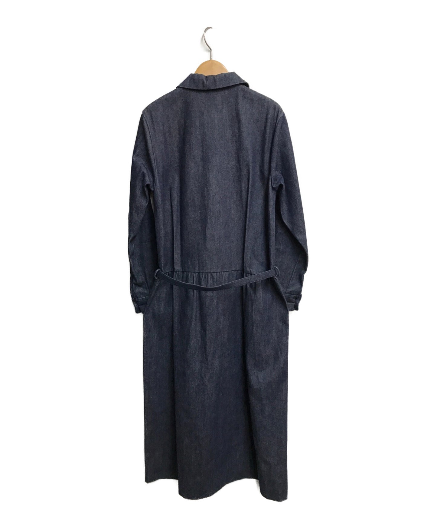 Robe de chambre comme des garcons牛仔连衣裙，带有丝绒切口