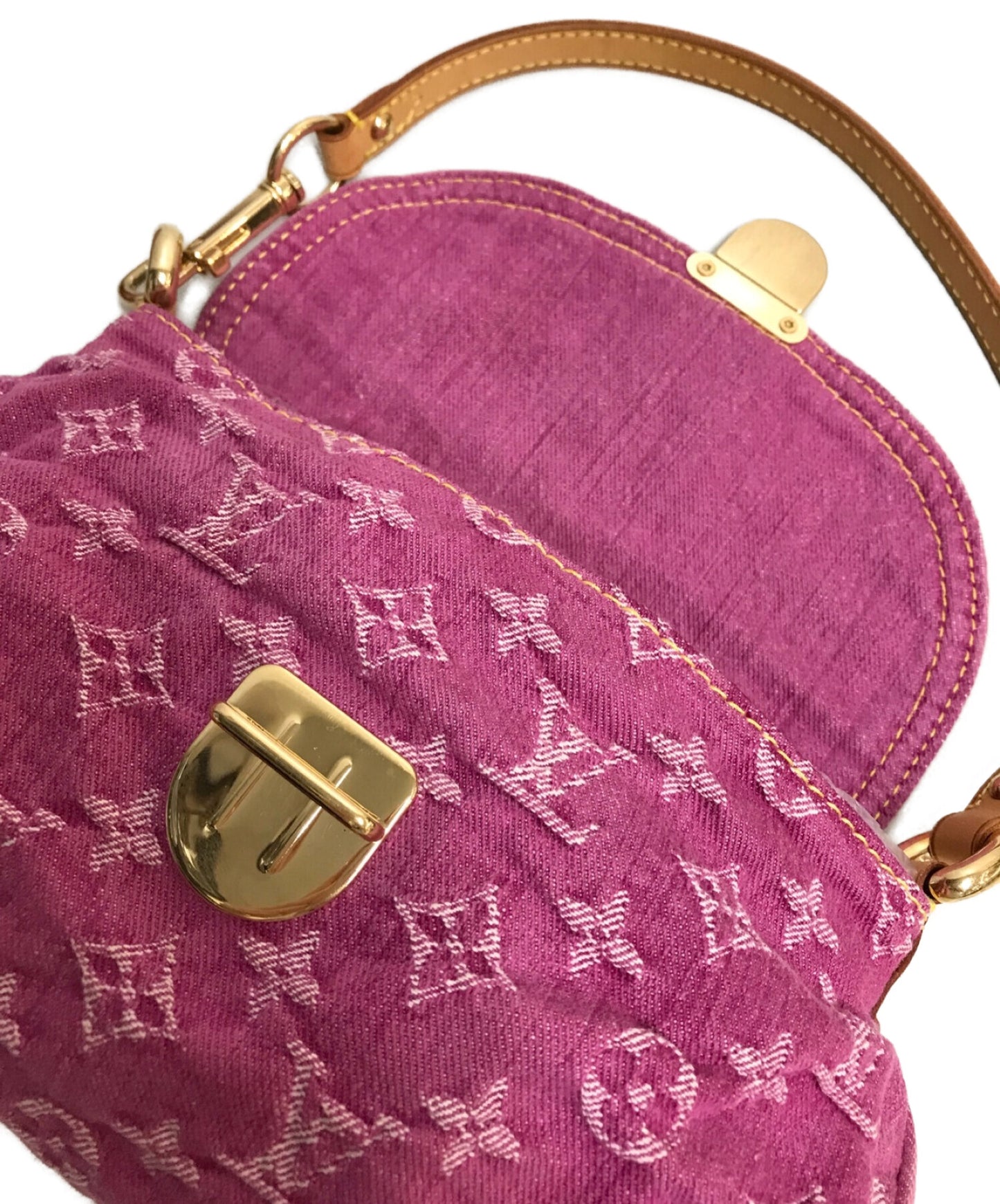Louis Vuitton Vintage Pleaty Mini Monogram Denim Handbag - Pink Mini Bags,  Handbags - LOU696647