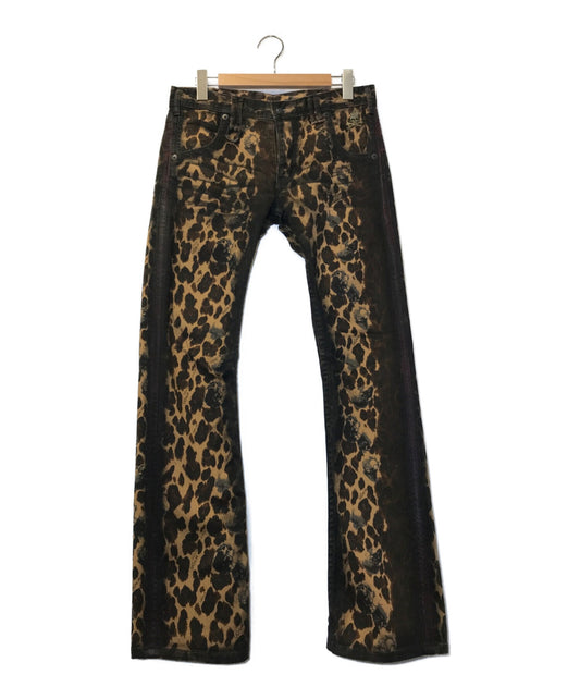 Roen กางเกงยีนส์ Leopard ยืดกางเกงยีนส์ผอม 89033001
