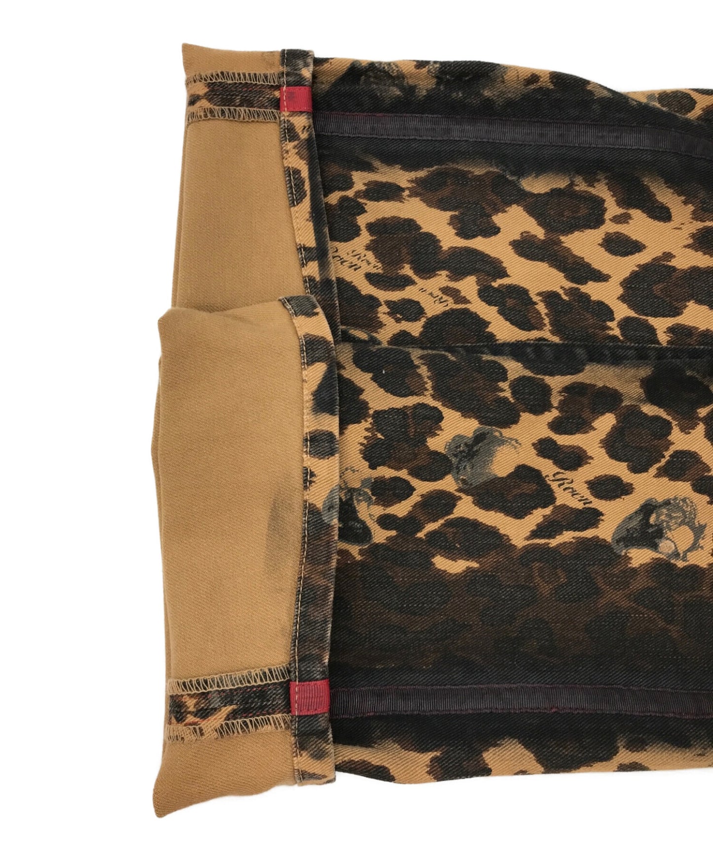 Roen กางเกงยีนส์ Leopard ยืดกางเกงยีนส์ผอม 89033001