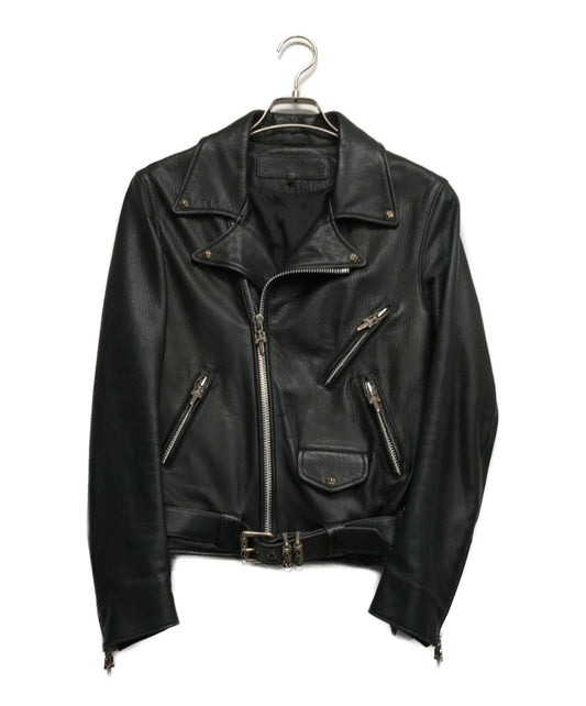 Chrome Hearts Cow Leather JJ Dean Long VJ Double Riders Jacket 2625-304-6338