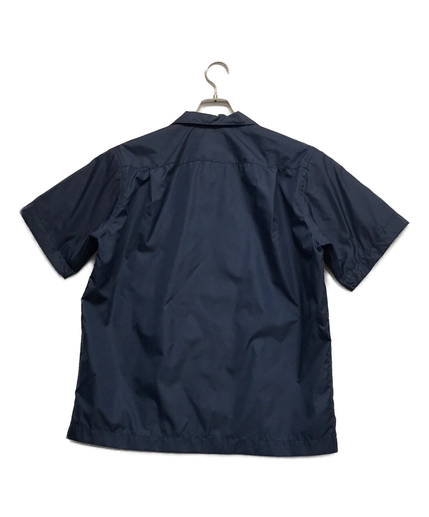 Comme des Garcons Homme Plus 90年代的袖子荷葉邊尼龍開放式襯衫短袖襯衫襯衫PB-100230 AD1998
