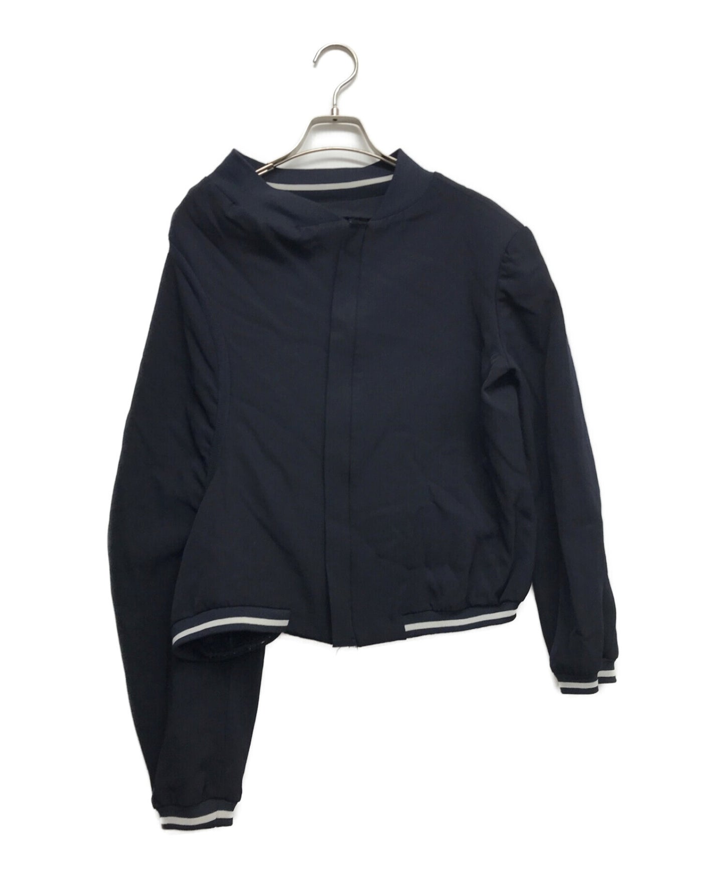 YOHJI YAMAMOTO Woolly Gabba Asymmetrical Design Zip-Up Blouson Blouson Jacket FV-J23-107