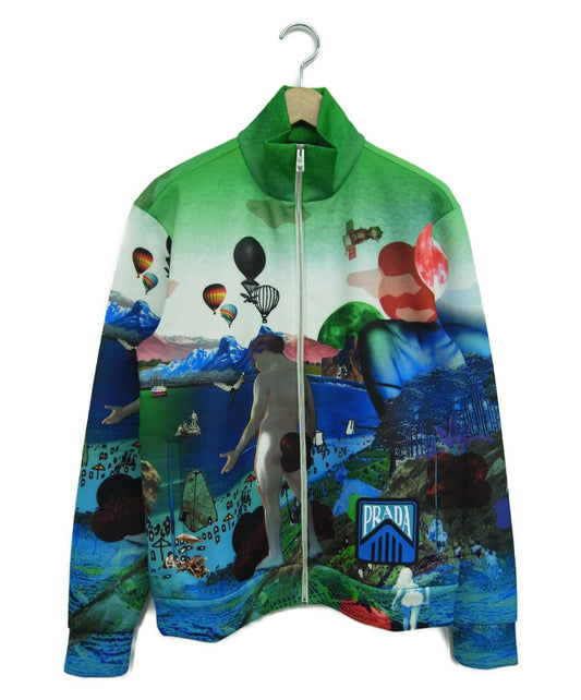 [Pre-owned] PRADA 19SS Track Jacket/Prada Flashback Print High UJL058