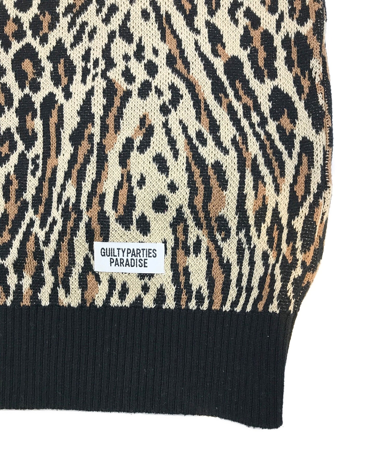 Wacko Maria Leopard Jaquard Sweater 18SS-WMK-KN08