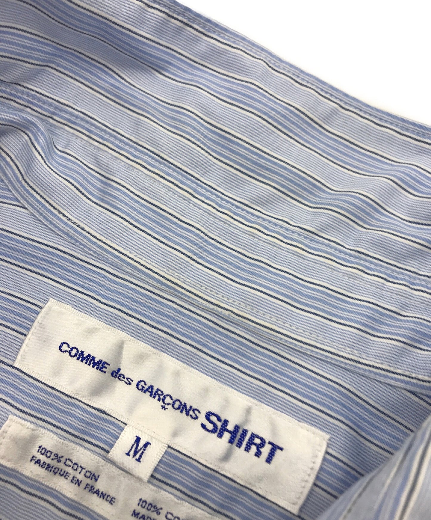 [Pre-owned] COMME des GARCONS SHIRT Embroidered Stripe Shirt / Long Sleeve Shirts / Embroidery / AD1994 FW-01019M