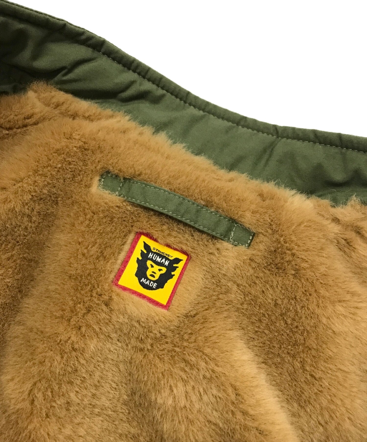 HUMAN MADE Flight Jacket / Military / Bear / Back Print / Logo / Rib /  Lining Fur / Patch