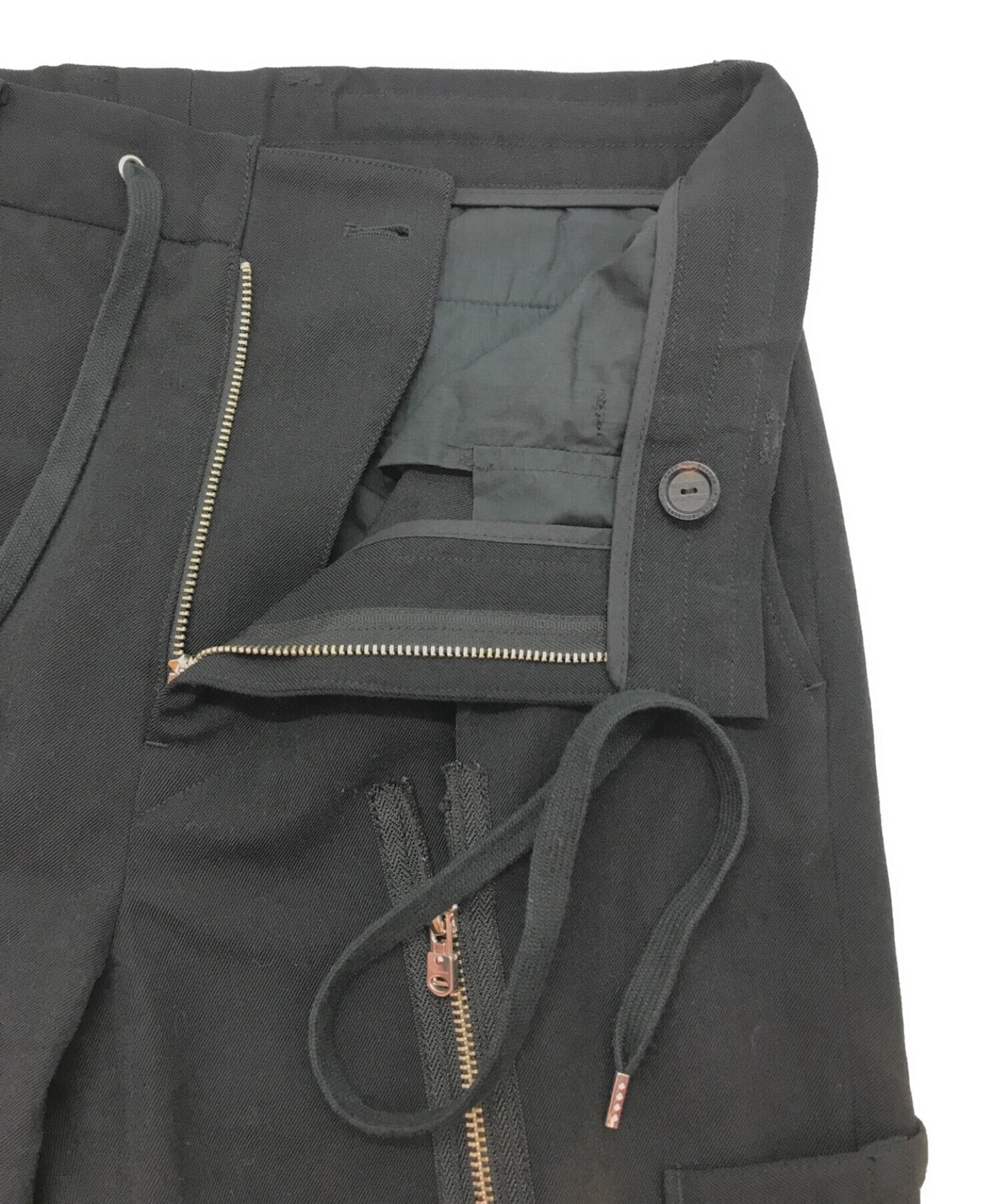 [Pre-owned] TAKAHIROMIYASHITA TheSoloIst. 22AW Bondage slacks / hem zip / waist drawcord / design / mode / tapered / wool gabard sp.0011aAW22