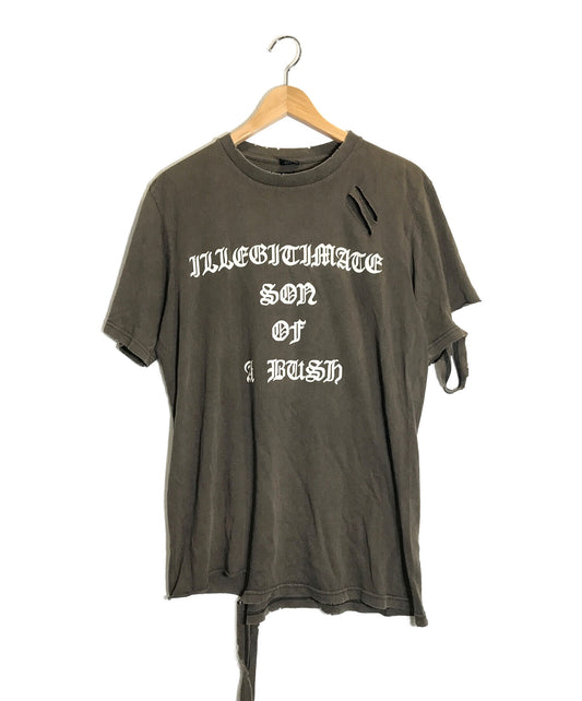[Pre-owned] NUMBER (N)INE 04AW "GIVE PEACE A CHANCE Period" Crushed message print T-shirt