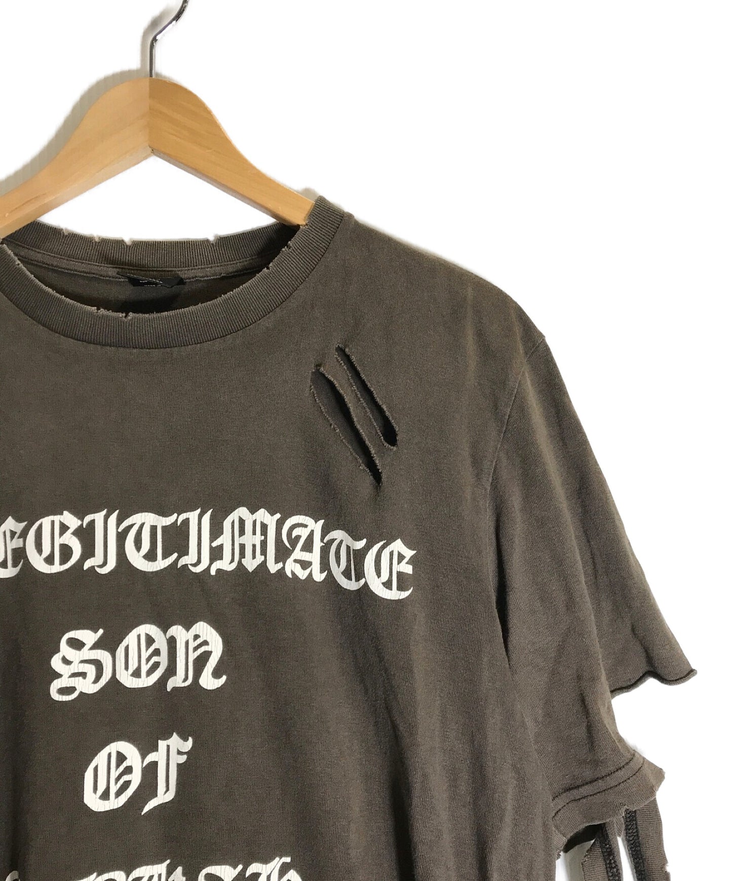 NUMBER (N)INE 04AW "GIVE PEACE A CHANCE Period" Crushed message print T-shirt