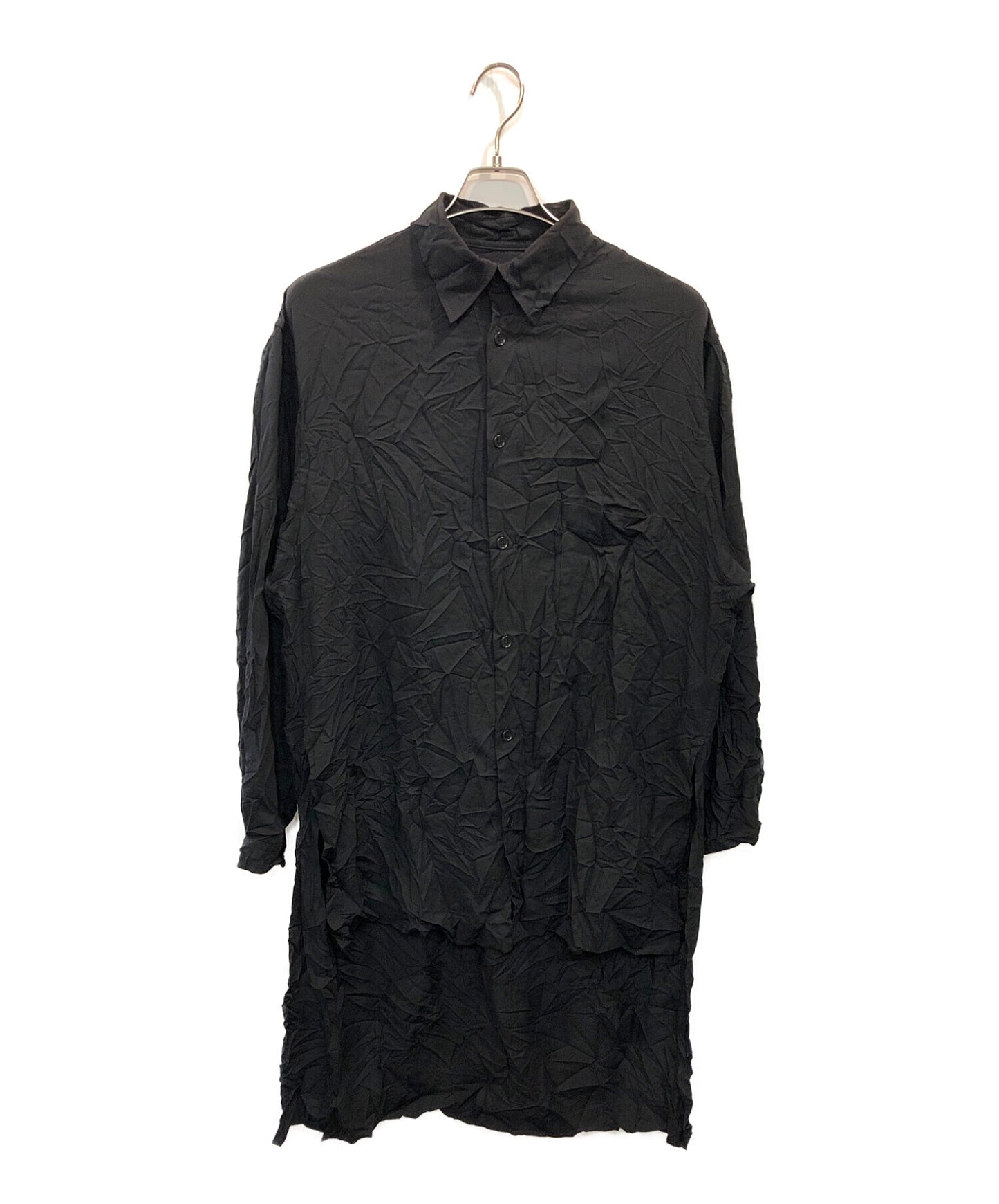 Yohji Yamamoto Pour Homme Twill皱纹完成员工衬衫HW-B09-941