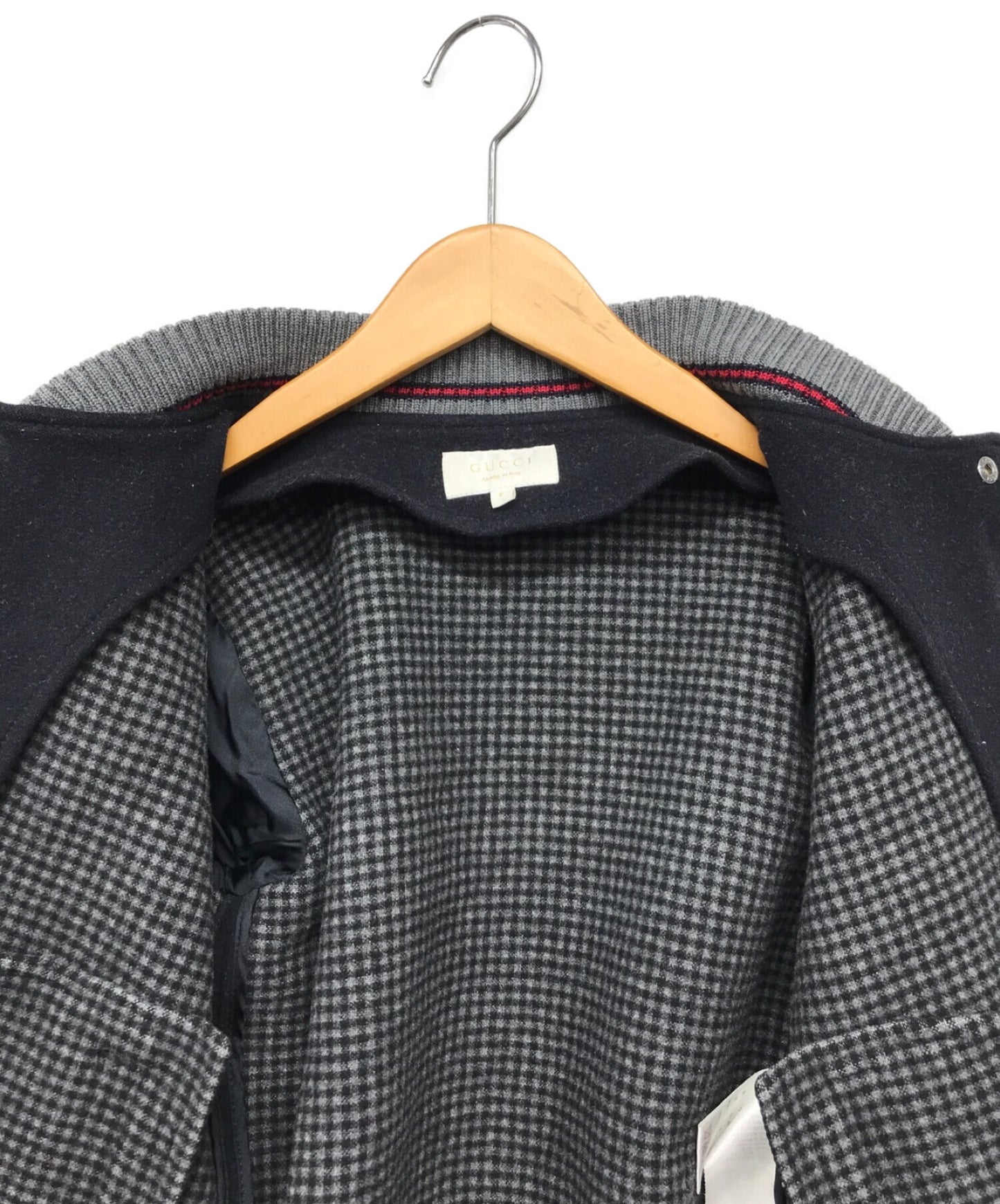 [Pre-owned] GUCCI Knit Sleeve Varsity Jacket 353567 XB756
