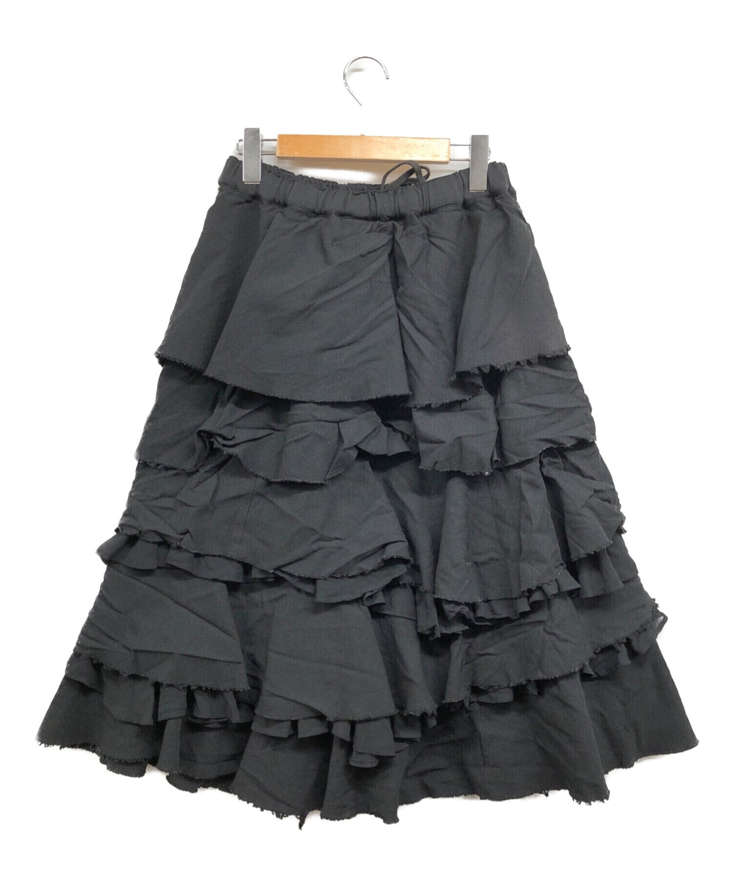[Pre-owned] COMME des GARCONS Polyester Shrunken Tiered Long Skirt RD-S002