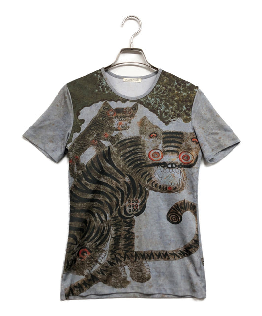 PLEATS PLEASE Tiger Cat Print T-Shirt PP89-JR113