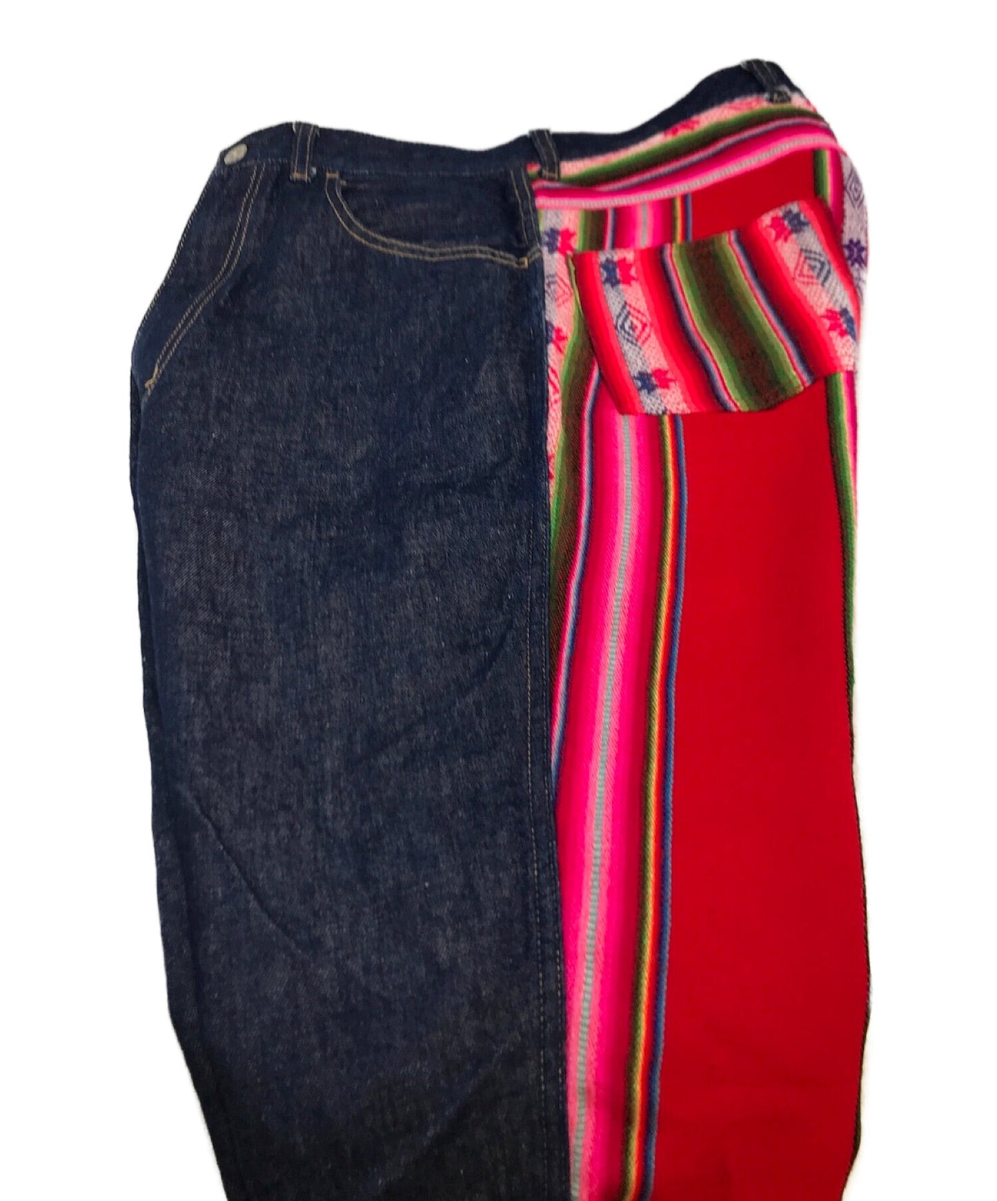 Junya Watanabe Comme des Garcons Ad2013 กางเกงที่มีสีต่างกันในแต่ละด้าน