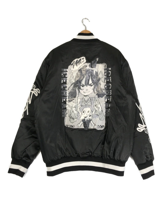 [Pre-owned] ICECREAM× Jun Inagawa SATIN VARSITY JACKET ICJP215SX001