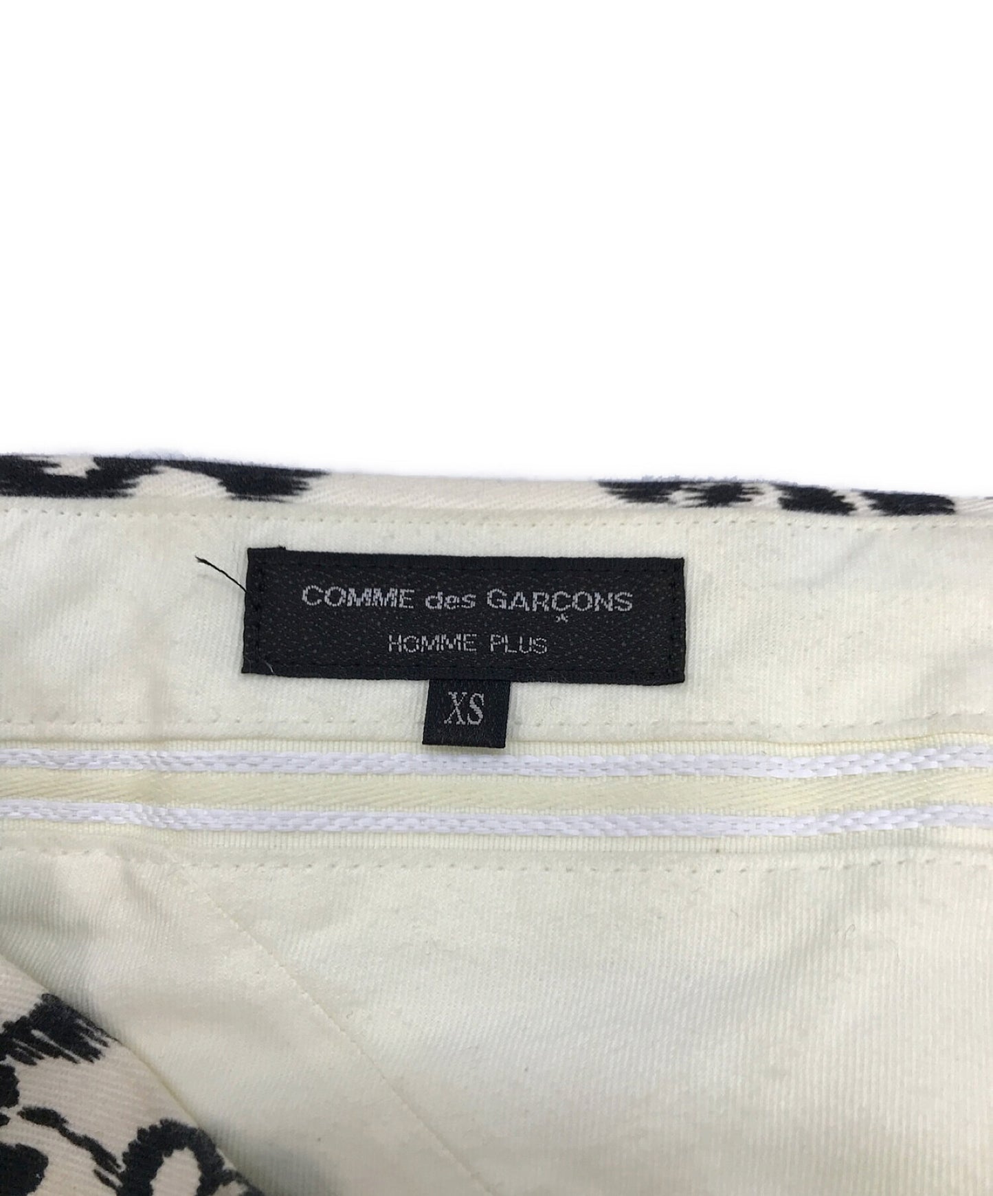 Comme des Garcons Homme加上花卉印花裤子裤子的天然PI-P029