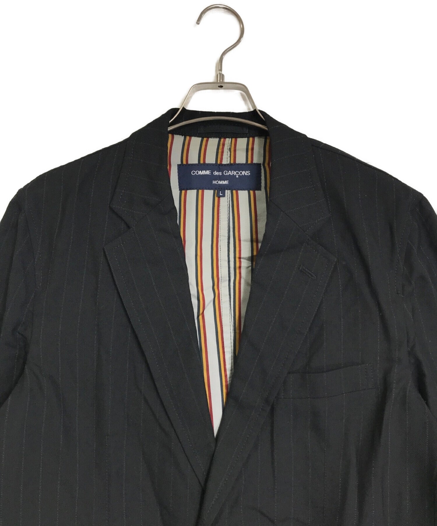 COMME des GARCONS HOMME Wool Striped Tailored Jacket HR-J019