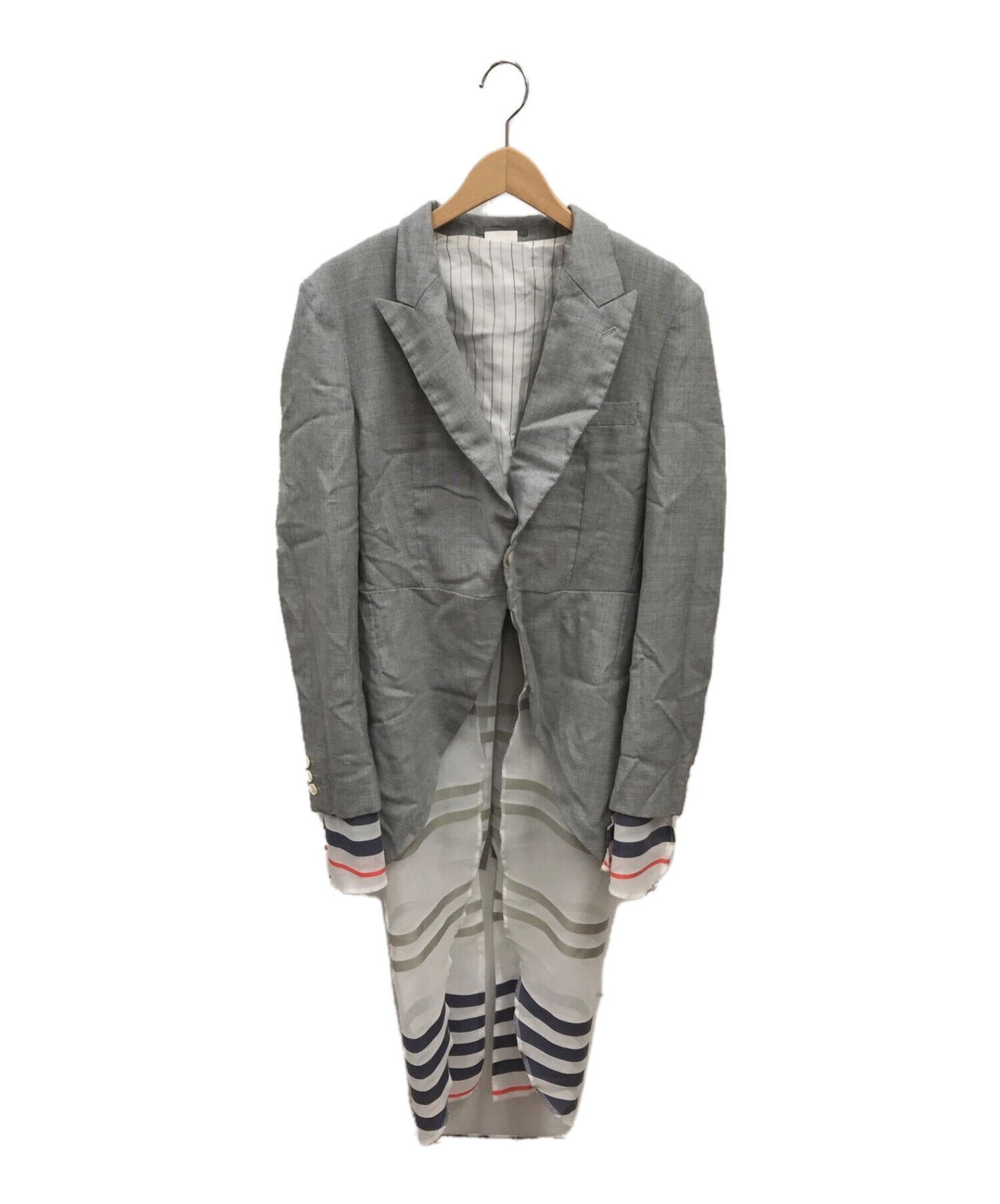 COMME des GARCONS Homme Plus Striped Docking Peaked Lapel Jacket PM-J025  AD2013