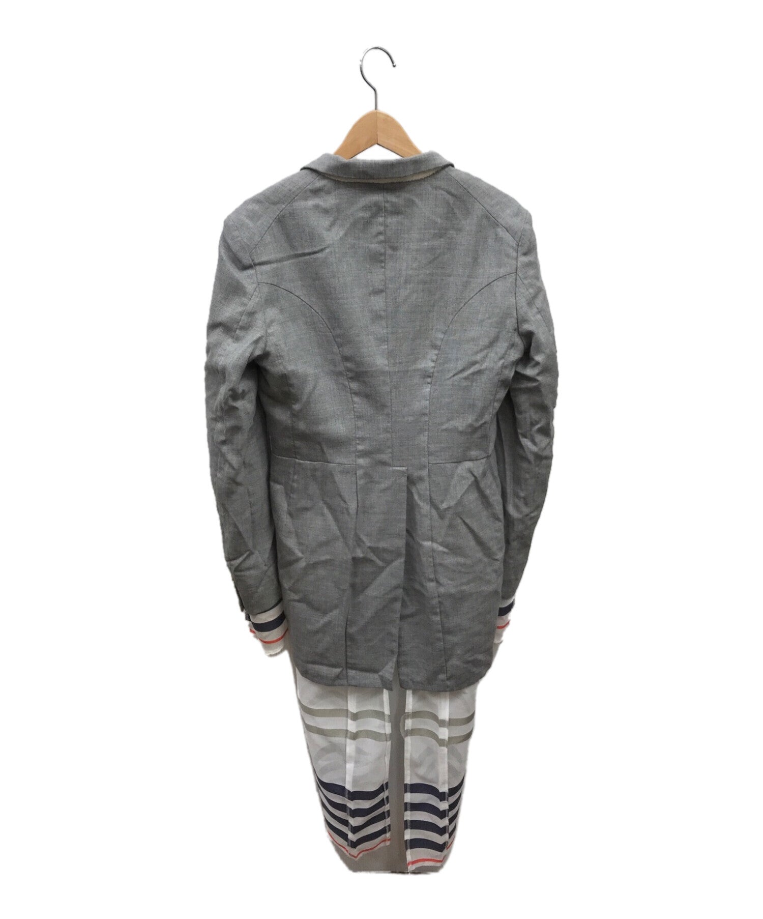 COMME des GARCONS Homme Plus Striped Docking Peaked Lapel Jacket PM-J025  AD2013