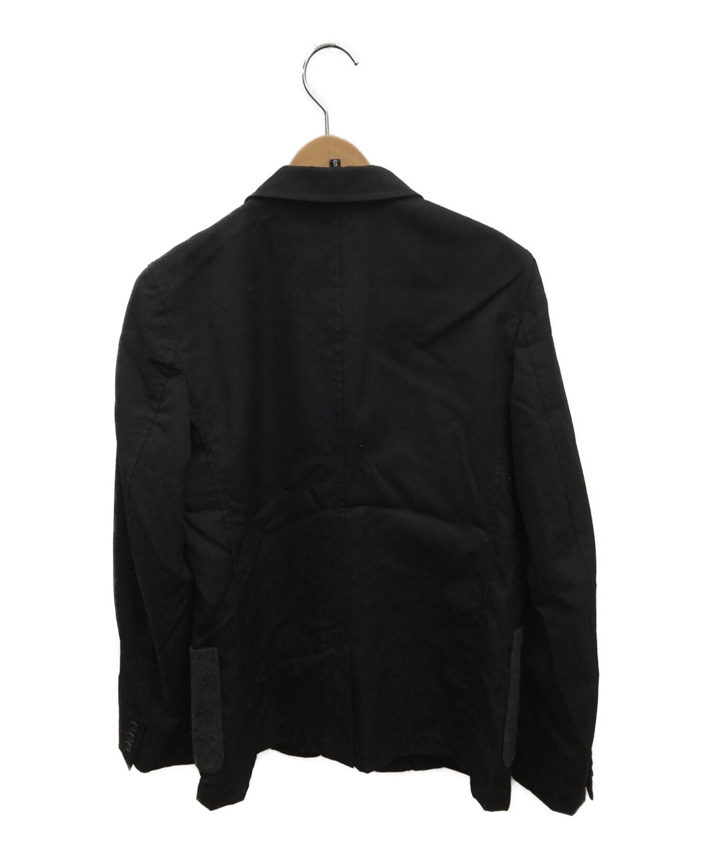 Black Comme Des Garcons 양모 주머니 3B 재킷/테일러드 재킷/스위치 재킷 1L-J008