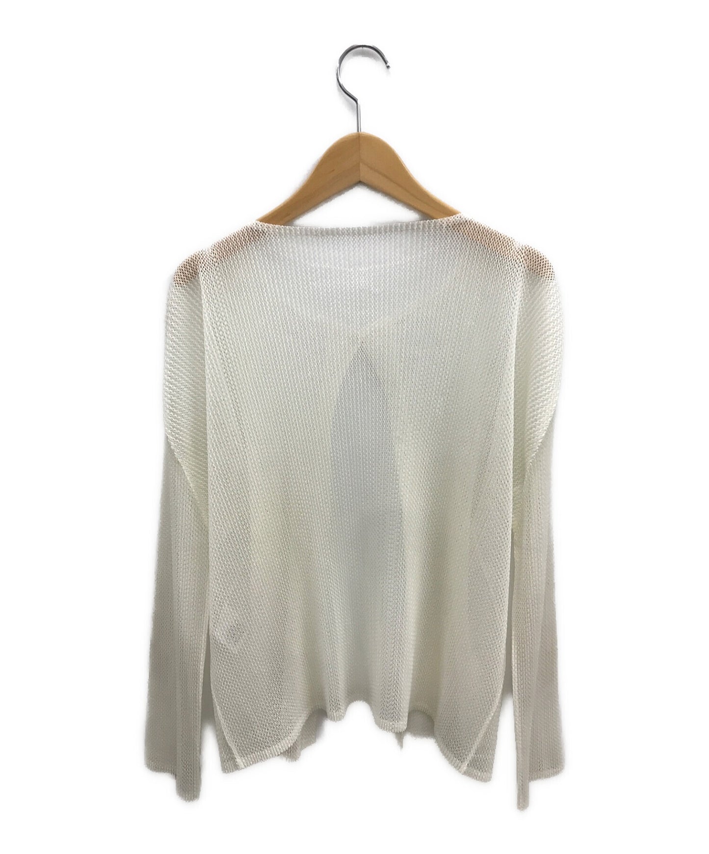 [Pre-owned] PLEATS PLEASE Mesh Pleated Cardigan . / Long Sleeved Cardigans / Round Neck Cardigans 7569043