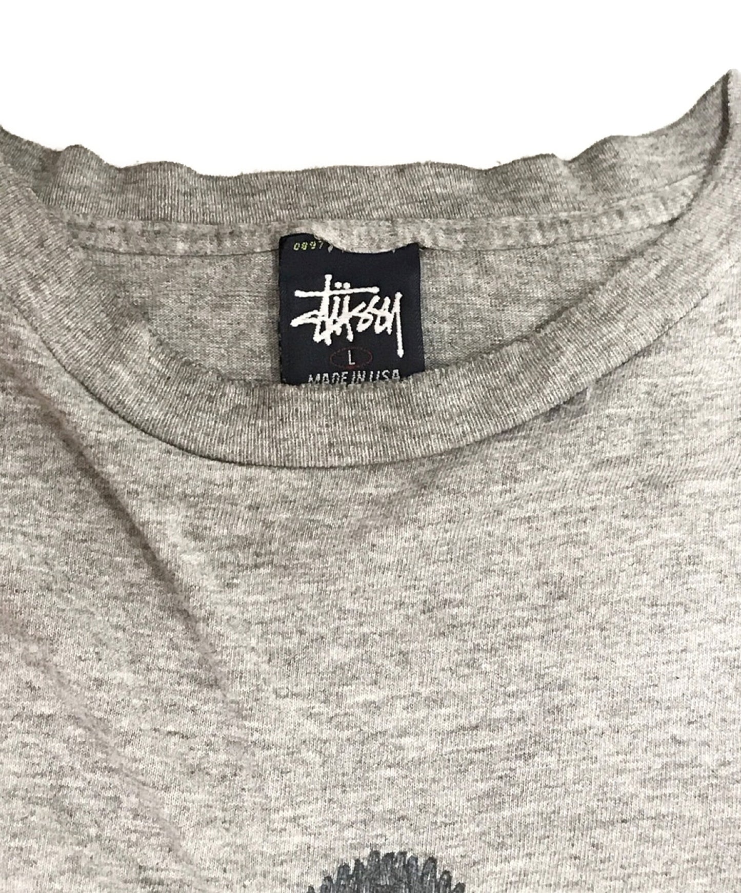 오래된 Stussy Dragon 프린트 티셔츠