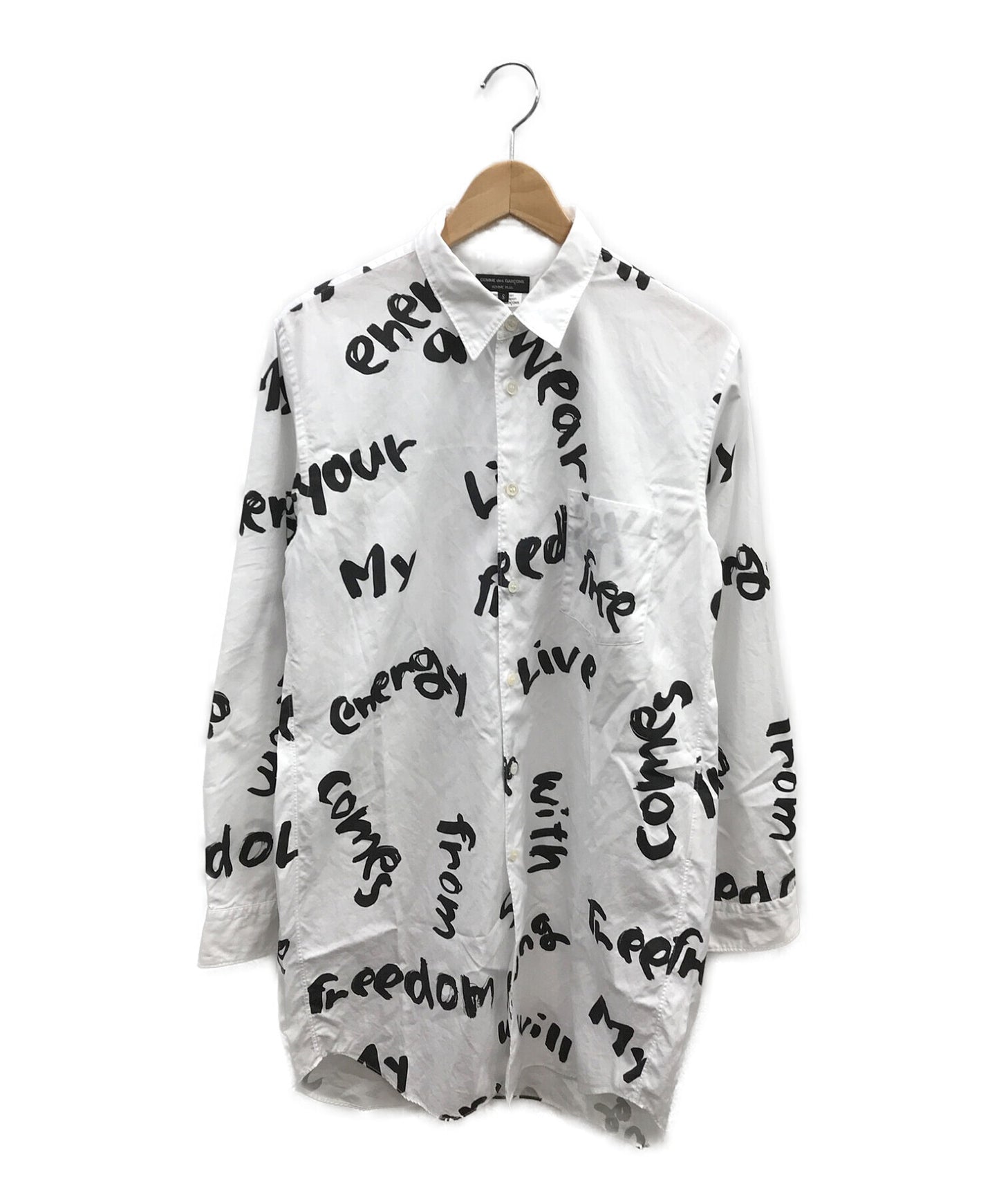 [Pre-owned] COMME des GARCONS Homme Plus Message Print Long Shirt PH-B016