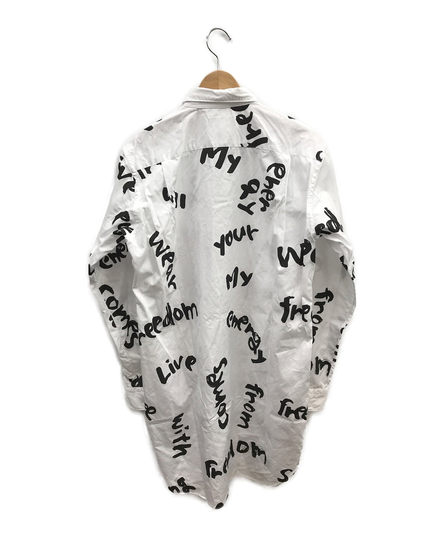 [Pre-owned] COMME des GARCONS Homme Plus Message Print Long Shirt PH-B016