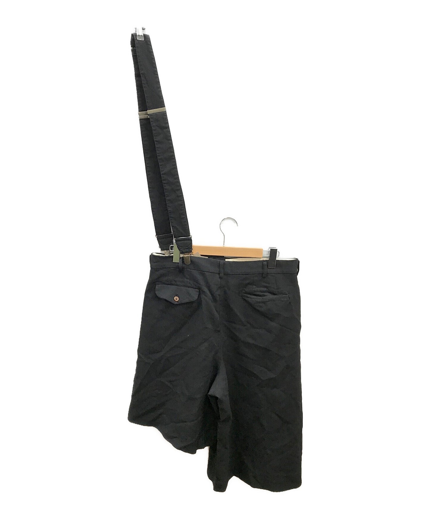 Comme des Garcons homme plus suspender asymmetrical กางเกงขาสั้น/กางเกงครึ่ง/กางเกงขาสั้น pg-p055