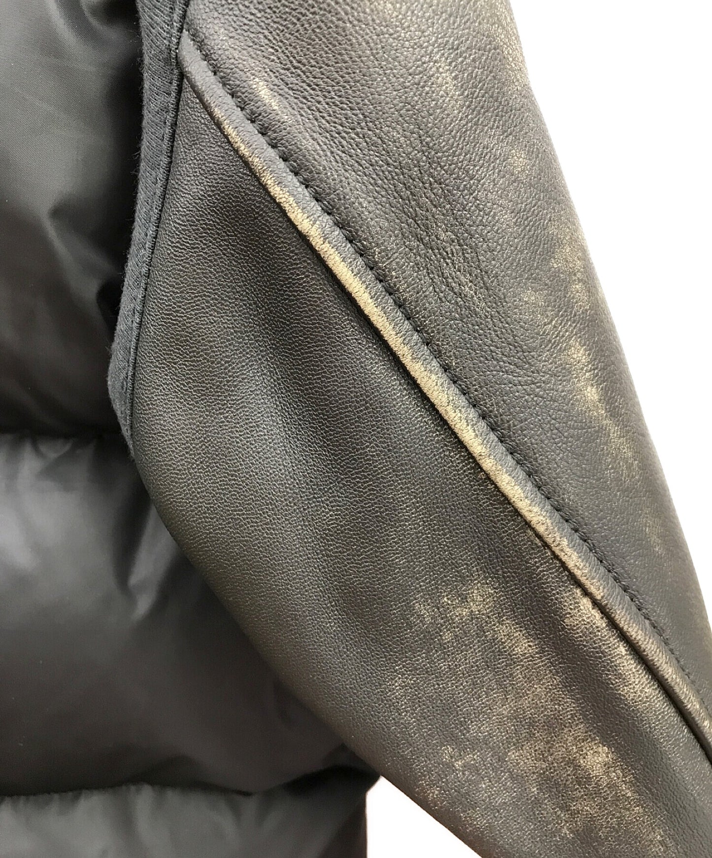 [Pre-owned] UNDERCOVER Leather Switched Down Jacket ucp9202-2