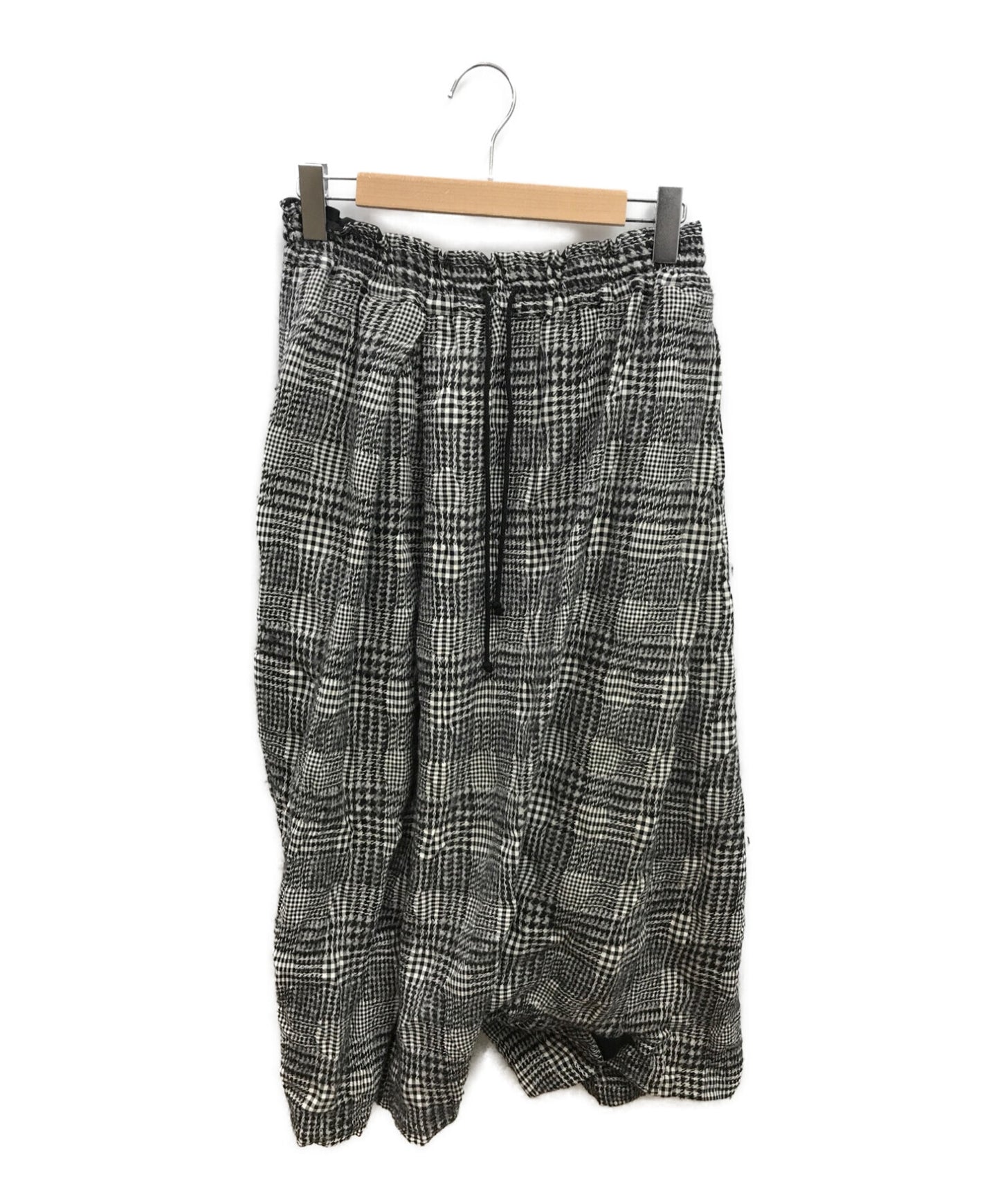 [Pre-owned] Y's Wool Check Salsel Pants/Easy Pants YB-P26-125