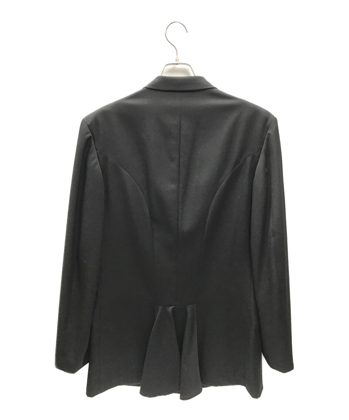 Yohji Yamamoto Pour Homme 20SS皺紋GABBA背部喇叭式外套/量身定制的夾克HN-J28-100