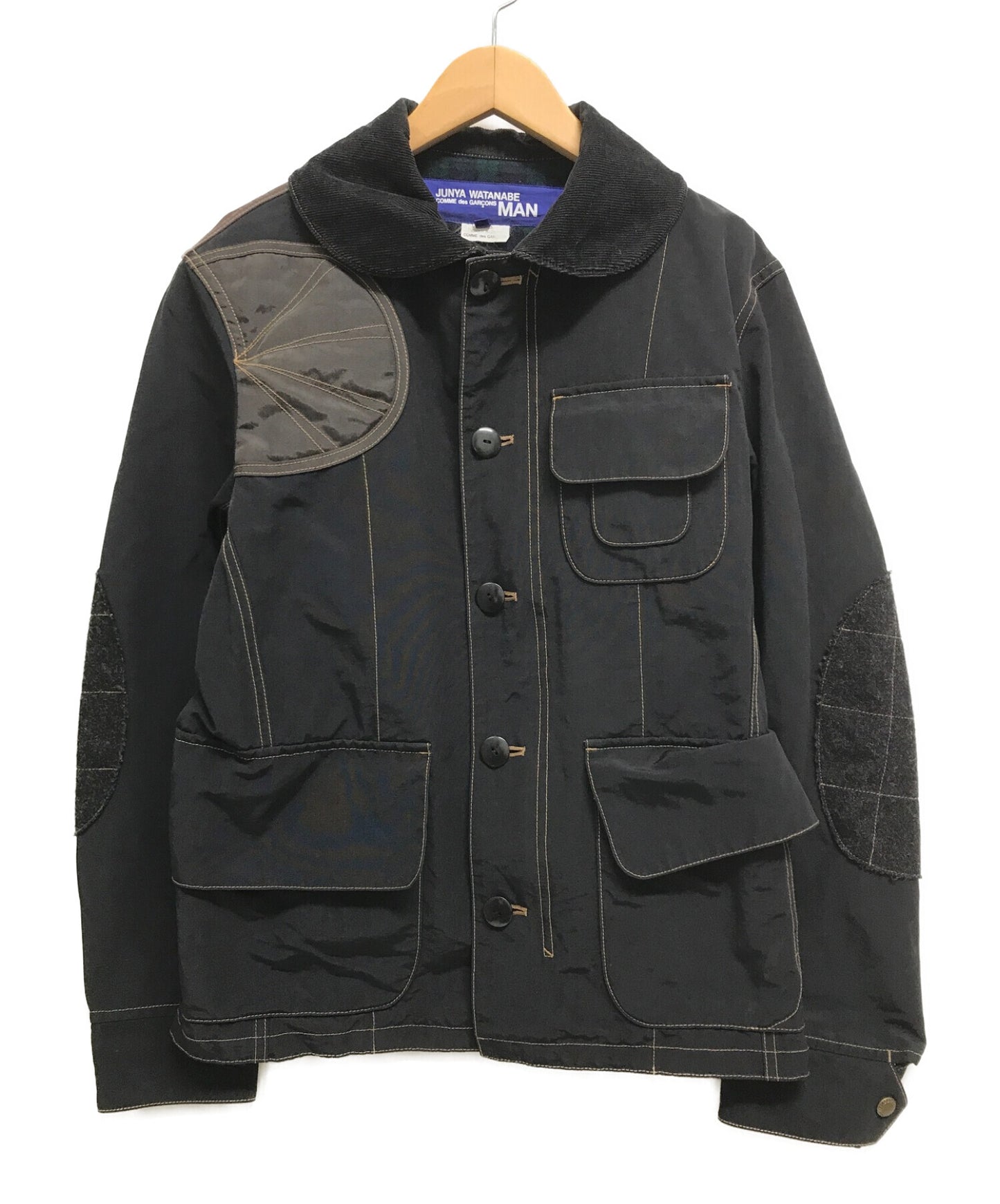 Comme des Garcons Junya Watanabe Man Coveral 재킷 팔꿈치 패치 WD-J016