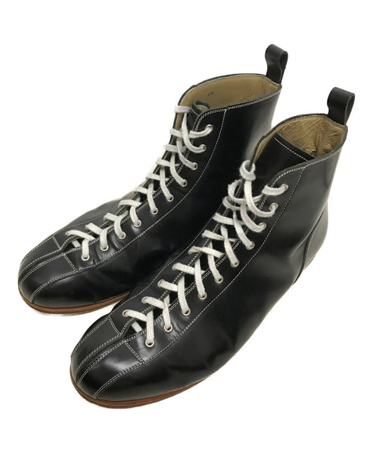 Comme des Garcons Homme Homme Bowling Shoes皮靴木鞋底