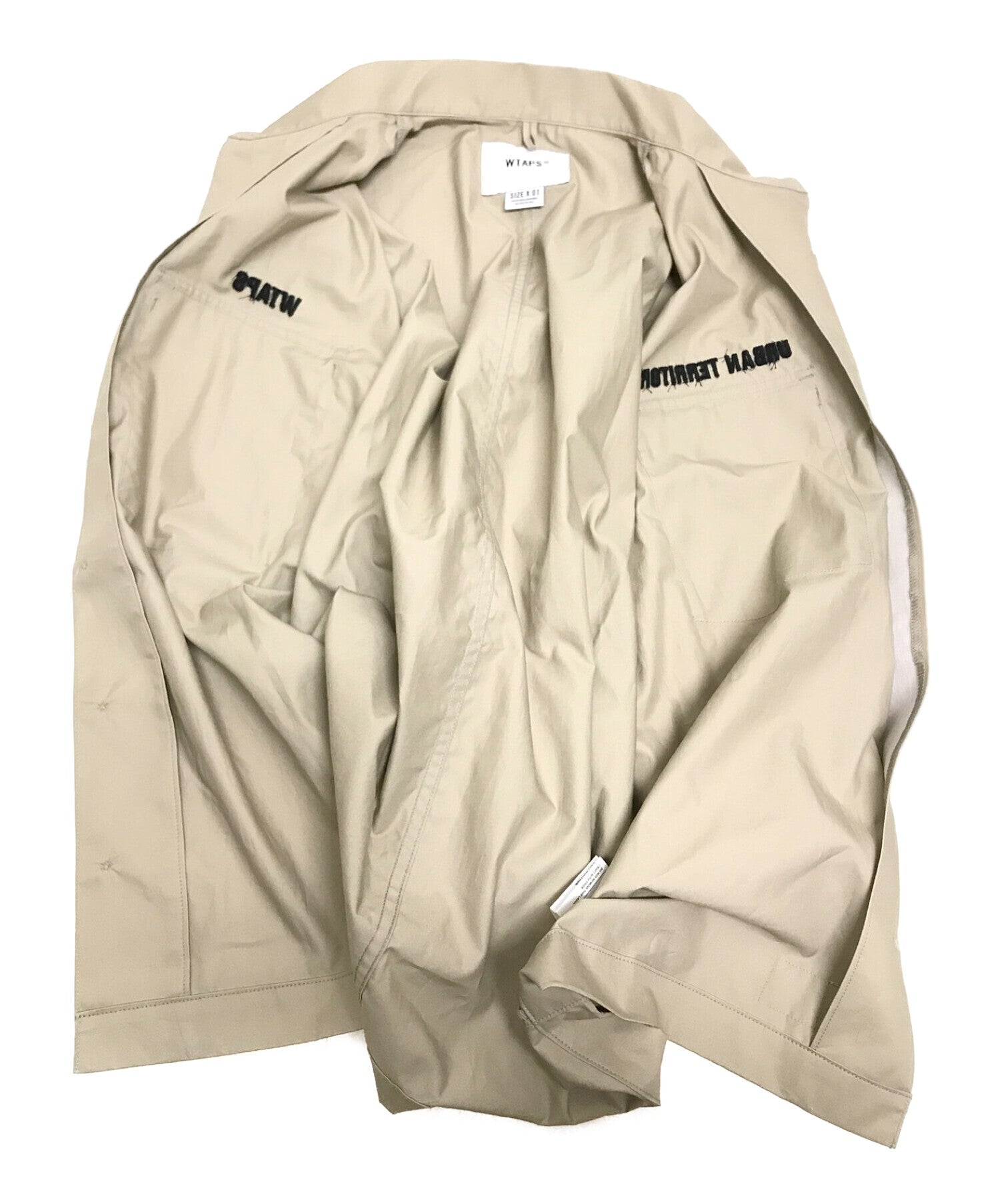 [Pre-owned] WTAPS 22SS BUDS SS COTTON TWILL SHIRT Logo Embroidery Work  Shirt Military Utility 221BRDT-SHM06