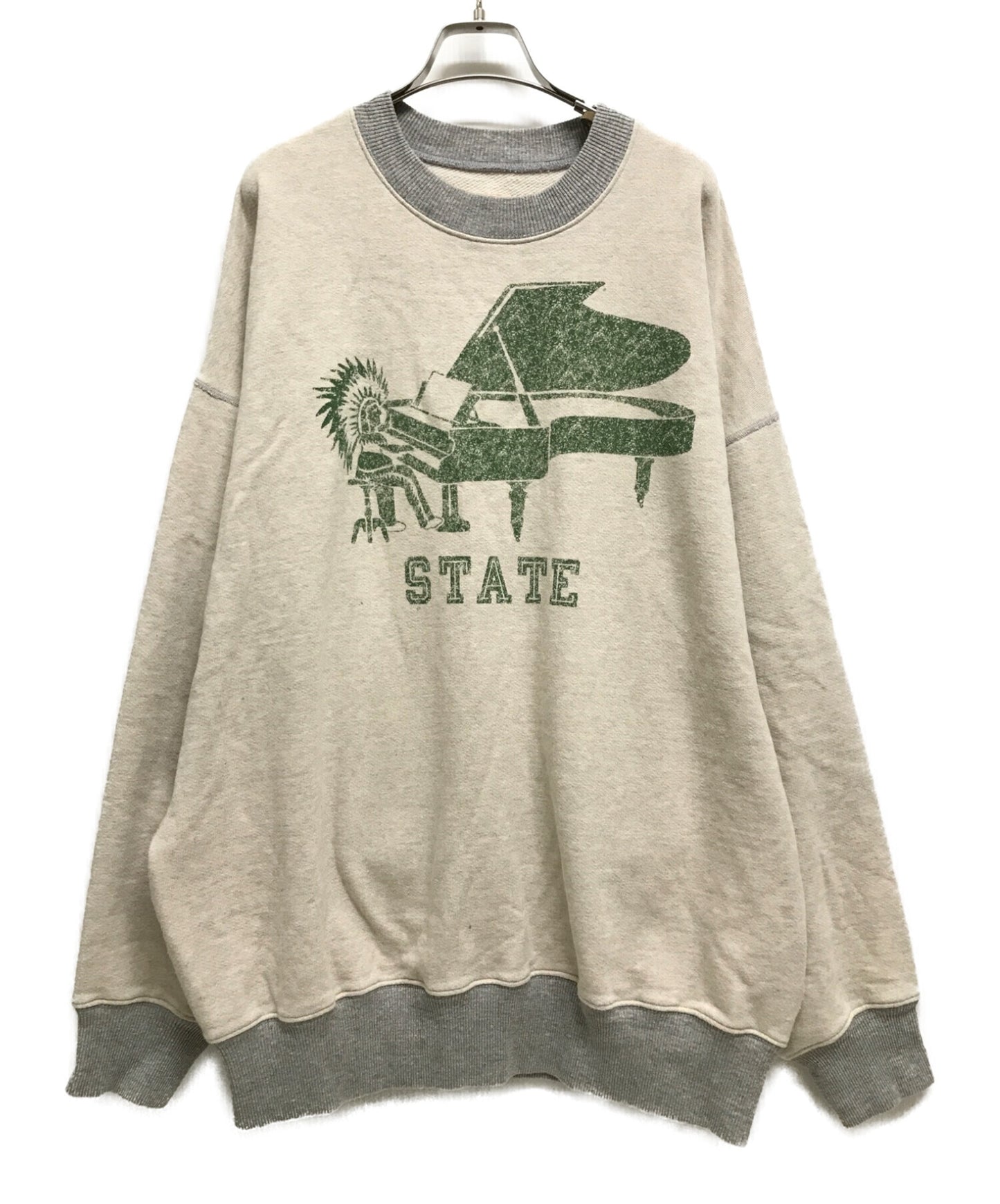 Archive Factory Kapital Top Lined Fur Dolman Sweatshirt Piano State Print Sweatshirt Cut and Sewn EK-1131